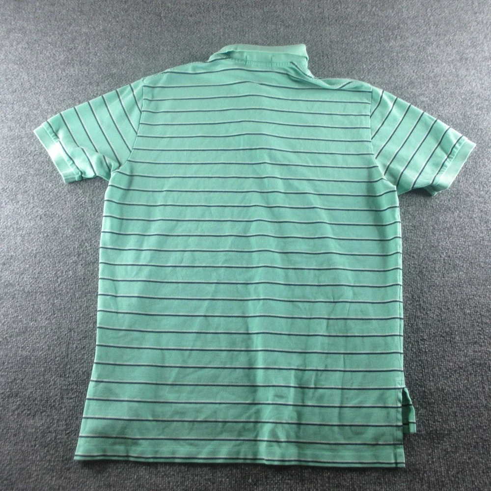 Polo Ralph Lauren Polo Shirt Mens XL Green Striped Short Sleeve Cotton Logo